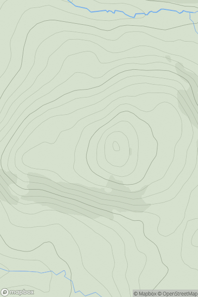 Thumbnail image for Beinn Bhreac [Islay] [NR355716] showing contour plot for surrounding peak